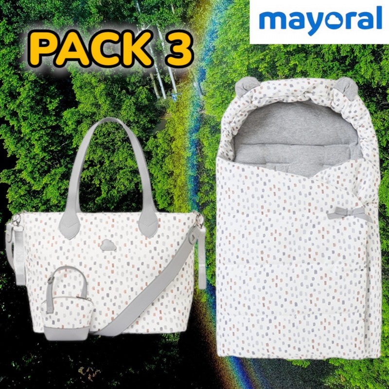 Pacote 3 MAYORAL Bolsa e Saco Capaço Cor Vapor