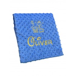 copy of Manta puntitos Bebé Color Amarilla Bordado Marino... 2