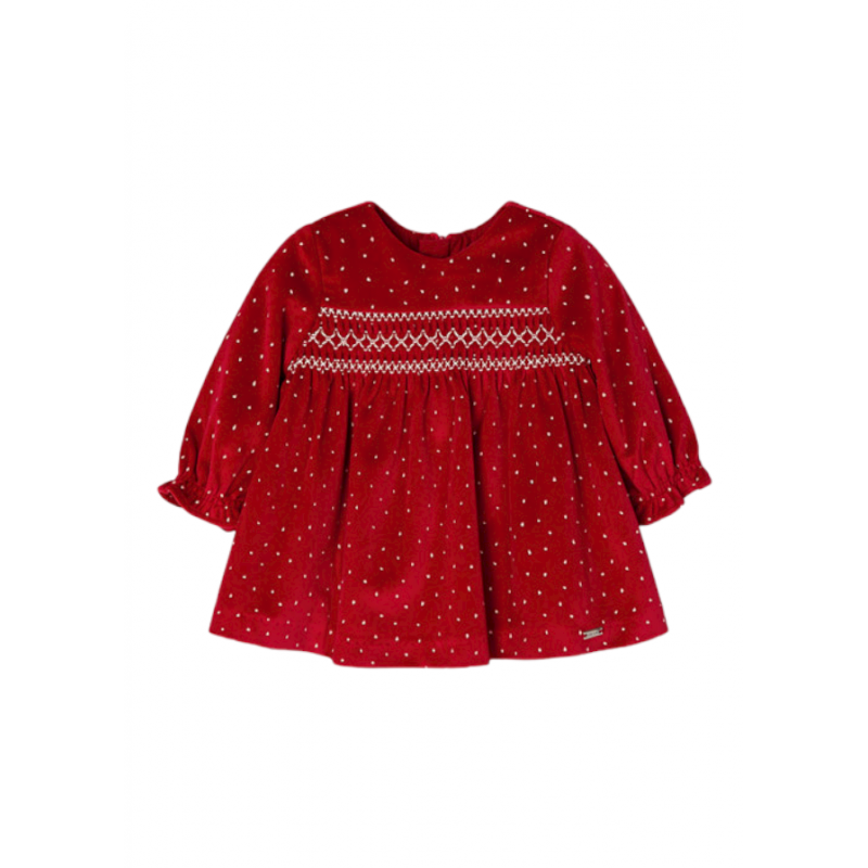 Robe de velours bébé MAYORAL Rouge