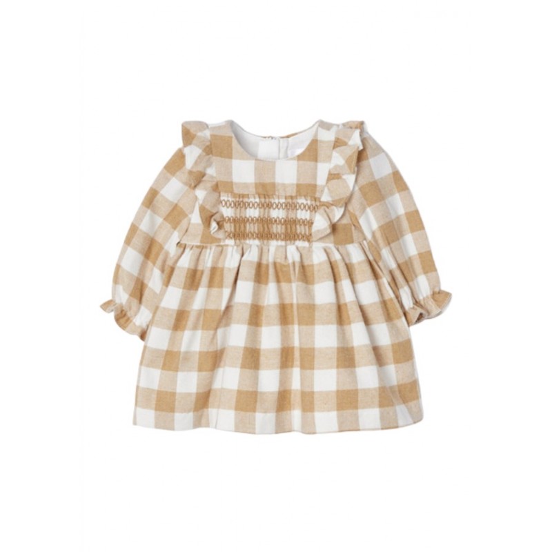 Kleid mit Biene Nest MAYORAL Baby Caramel