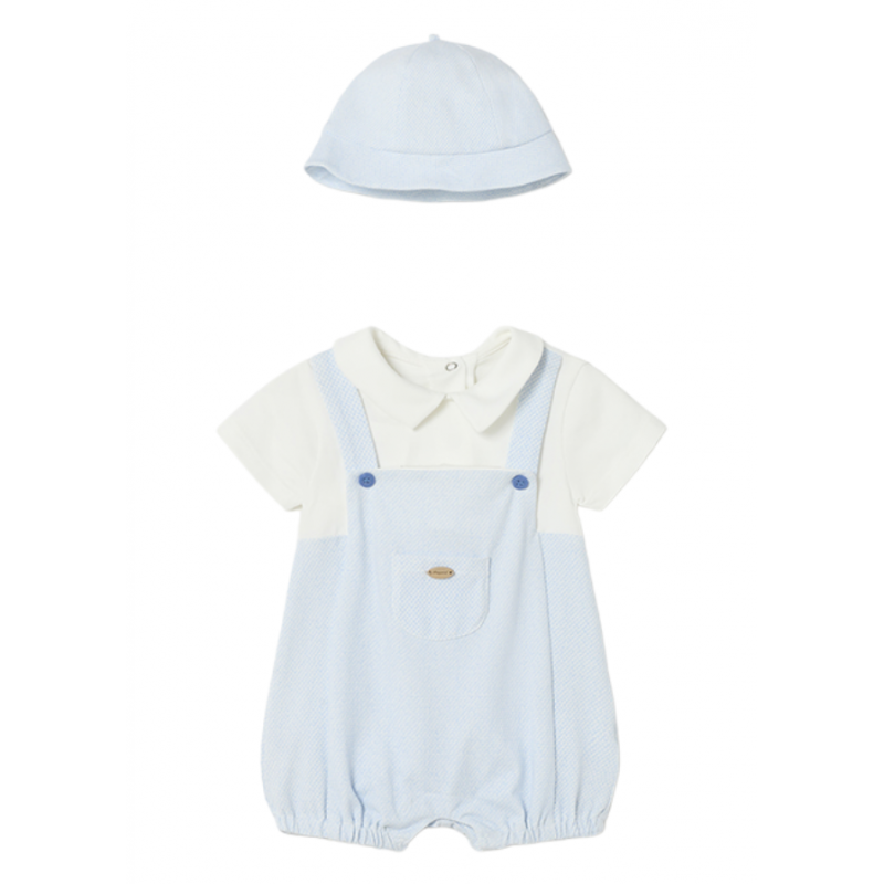 Pelle peto cotone con cappello per il bambino Colore Cielo