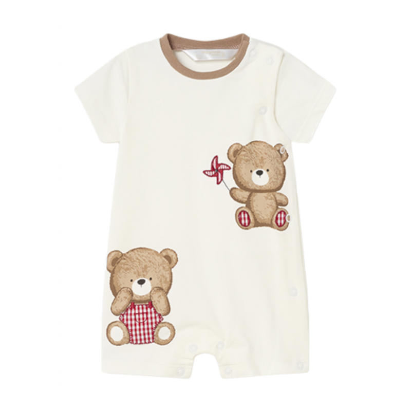 Set 2 peleles cortos de algodón MAYORAL Color Cacao