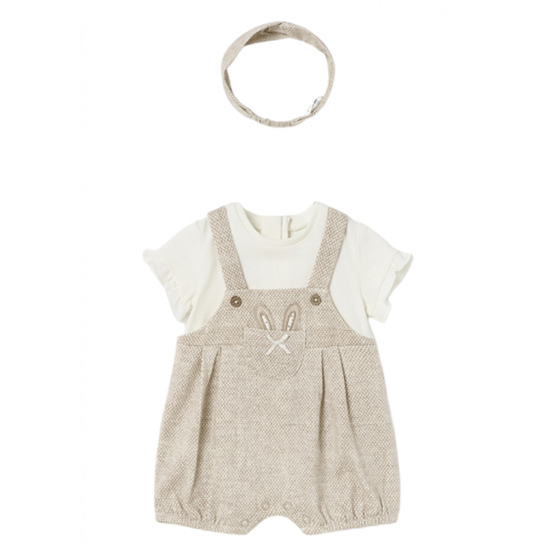 Pelle peto con diadema MAYORAL Bambino Color Beige