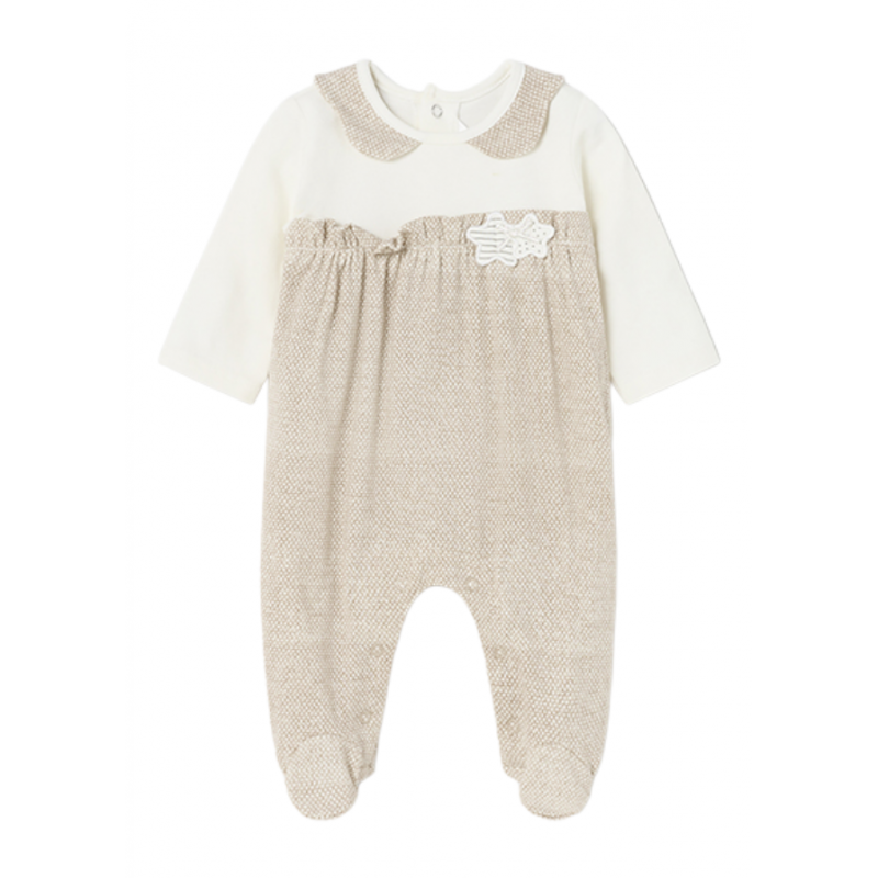 Pijama con collo MAYORAL per il bambino Color Beige