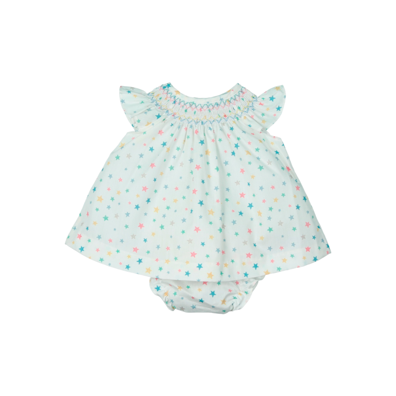 MAC ILUSION Babykleid und Culotte in der Farbe Aquatic