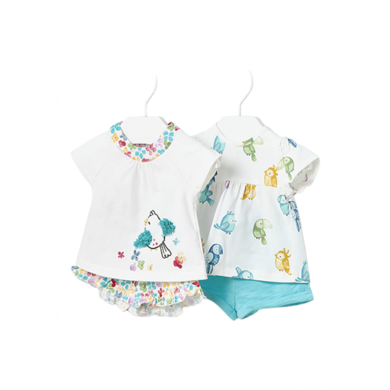 Ensemble de 4 pièces imprimées MAYORAL Bébé de couleur turquoise