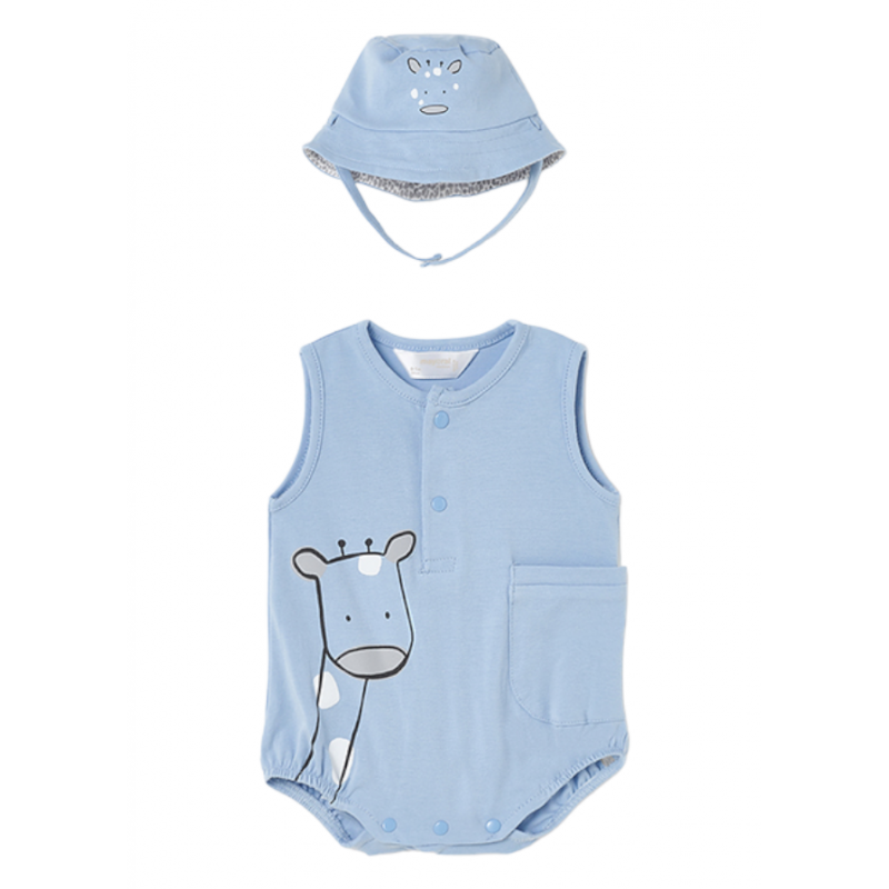 Pelele con gorro MAYORAL para Bebé Color Light Blue