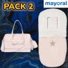 Pack 2 MAYORAL- Bolso + Saco Silla Paseo Lunares Rosa