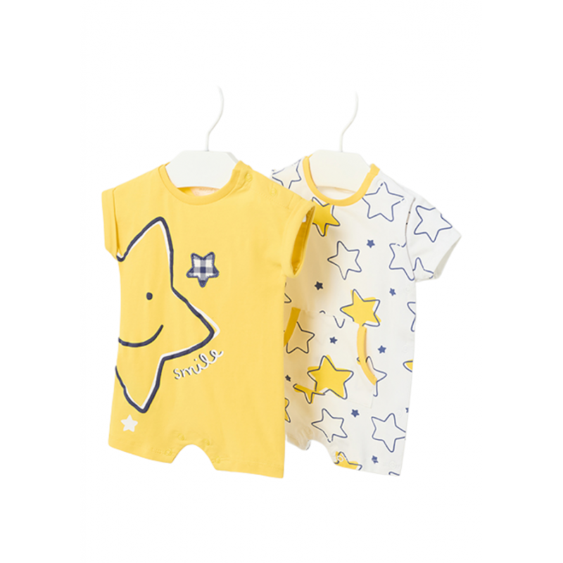 Ensemble de 2 pyjamas courts MAYORAL pour Bébé Couleur Soleil