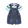 Peto vaquero y camiseta MAYORAL Bebé Color Oceano