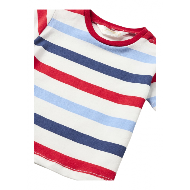 Peto vaquero y camiseta MAYORAL Bebé Color Rojo