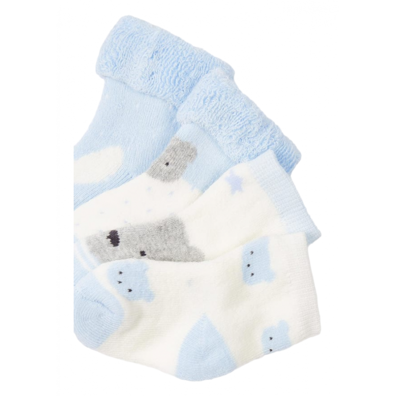 Un paquet de 4 chaussettes MAYORAL Bébé couleur ciel