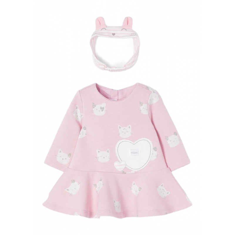 Robe avec diadem MAYORAL Baby Color Rosee