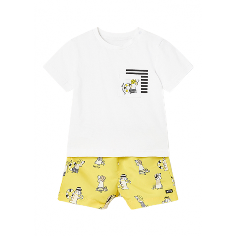 Set T-shirt e balneazione MAYORAL bambino colore limone