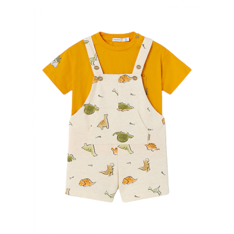 Set 2 pezzi con t-shirt e peto stampato MAYORAL per bambino