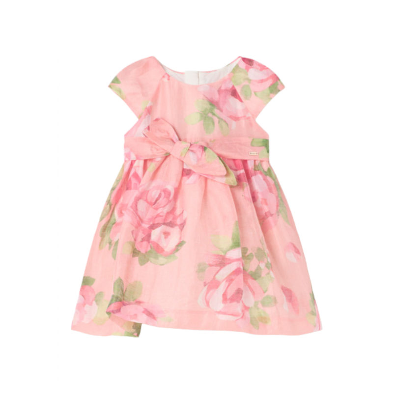 Robe de lin imprimée MAYORAL Bébé couleur rose