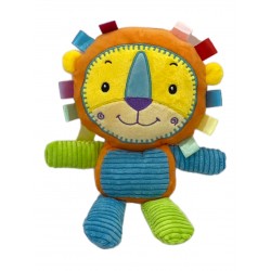 Peluche Hochet Lion pour Bébé Couleur Orange