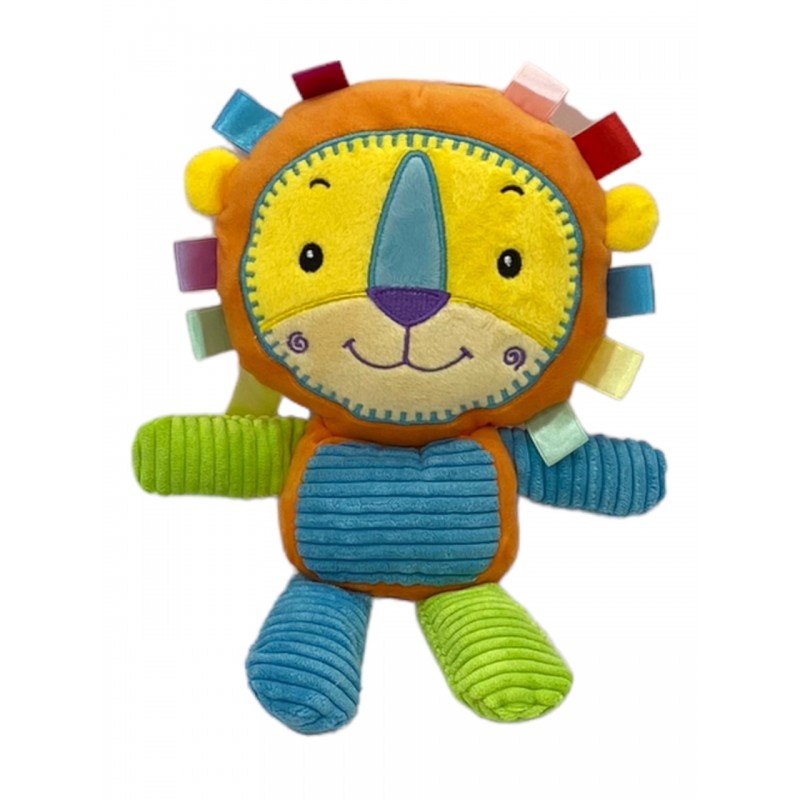 Peluche Sonaglio Leone per Neonato Colore Arancio