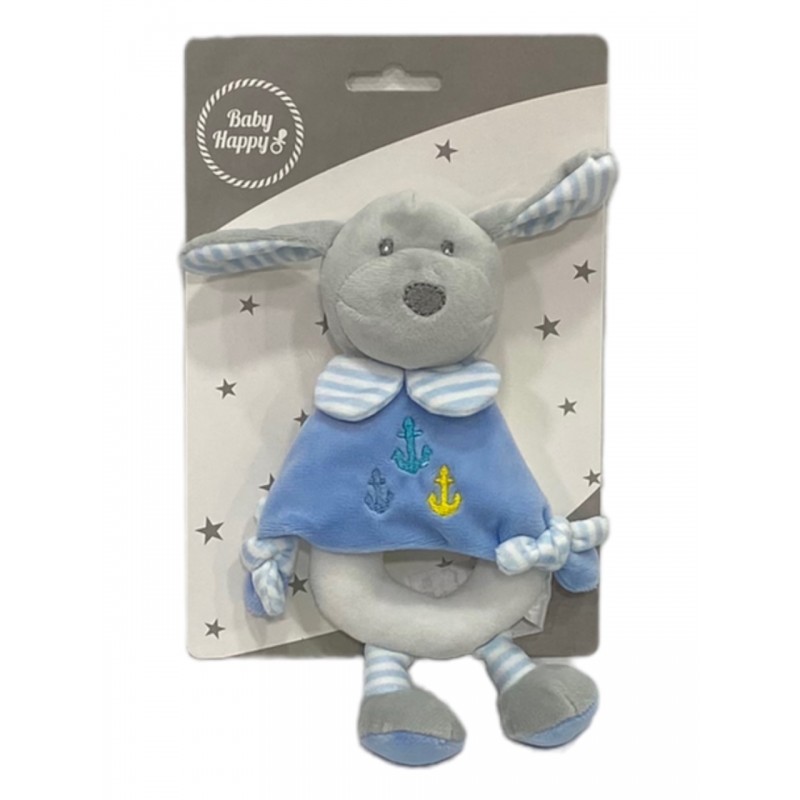 Blaue Baby-Welpen-Rasselpuppe