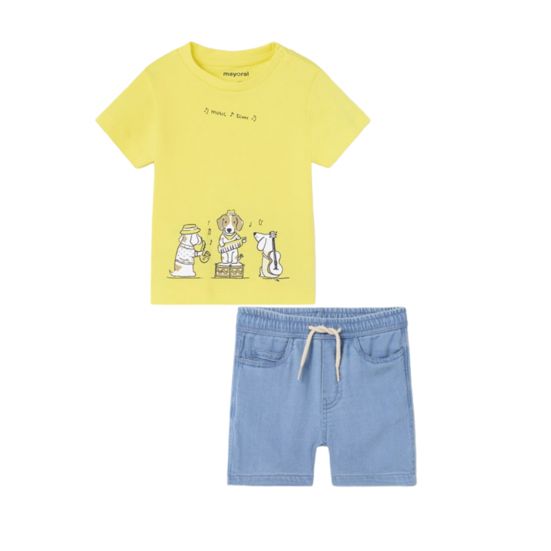 T-shirt et Bermuda Tejana MAYORAL bébé Couleur Jaune