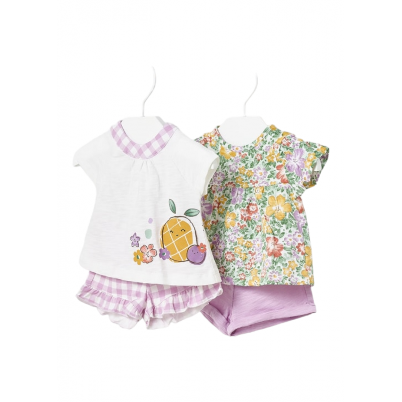 Ensemble de 4 pièces imprimées MAYORAL Bébé couleur Lilac