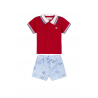Polo y Pantalón Estampado MAYORAL Bebé Color Rojo