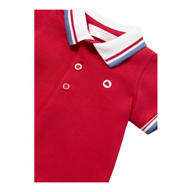 Polo y Pantalón Estampado MAYORAL Bebé Color Rojo