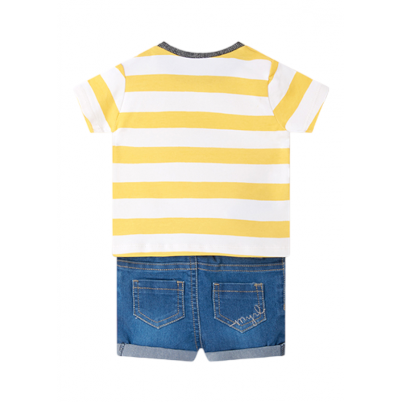 MAYORAL Conjunto pantalón corto tejano recién nacido Color Energy