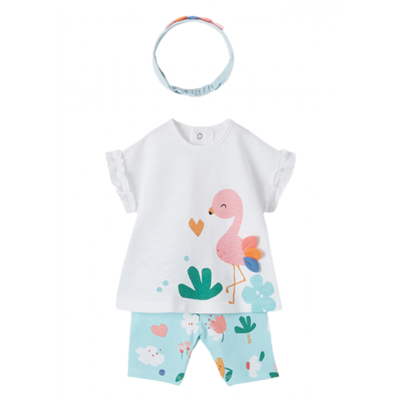 MAYORAL Conjunto leggings y diadema ECOFRIENDS recién nacida Color Agua