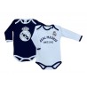 Pack 2 Bodys Real Madrid Manga Larga Color Blanco