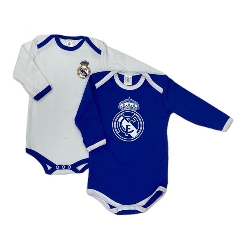 Pacco 2 Bodys Real Madrid Manga lunga colore blu