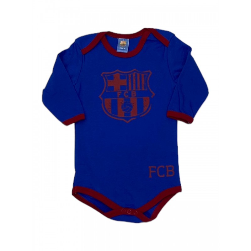 Pack 2 Bodys FC Barcelona Manga Larga Color Azul