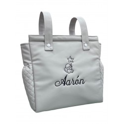 copy of Bolso Panera Polipiel Personalizado Blanco y Dibujo