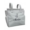 Bolso Panera Polipiel Personalizado Gris y Dibujo