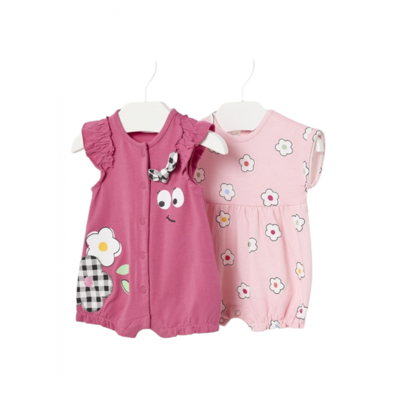 Ensemble de 2 pyjamas en coton MAYORAL pour bébé couleur tulipane