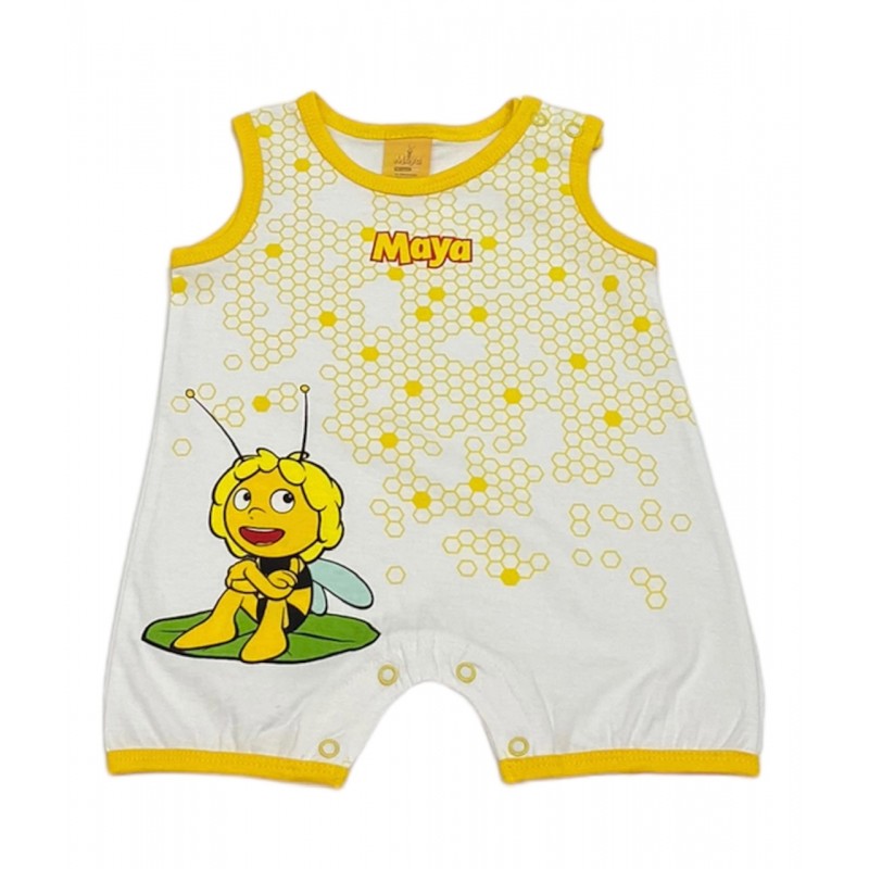 MAYA Bee Baby Strap Strampler