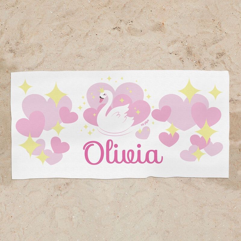 Toalla de baño Premium Cisne Personalizada