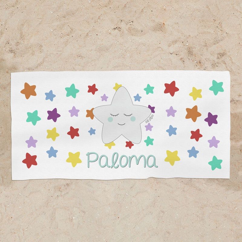 Toalla de baño Premium Estrella sonrisa Personalizada