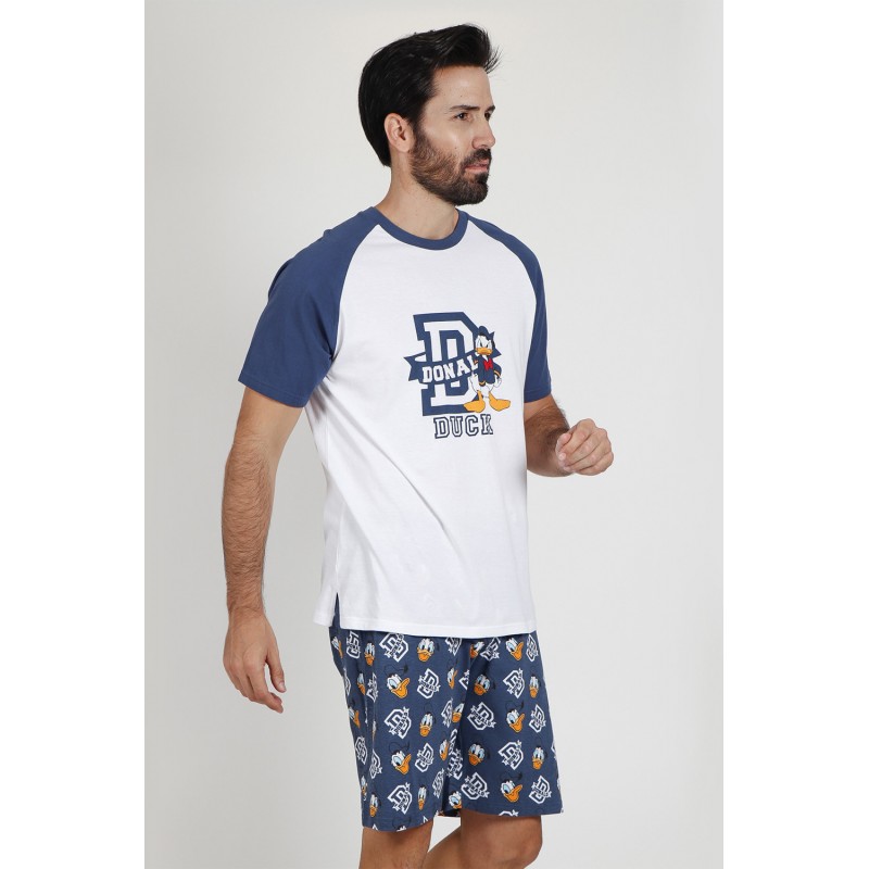 Pijama Verano Hombre DISNEY PATO DONALD MARINO