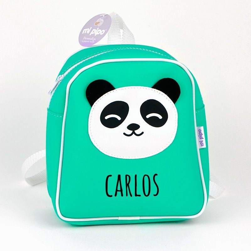 Mochila Guardería OSO PANDA personalizada MENTA