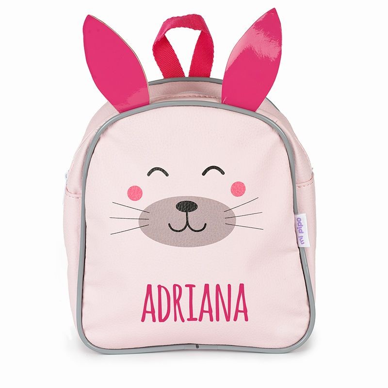 Zoo -Rucksack benutzerdefinierter rosa Bunny