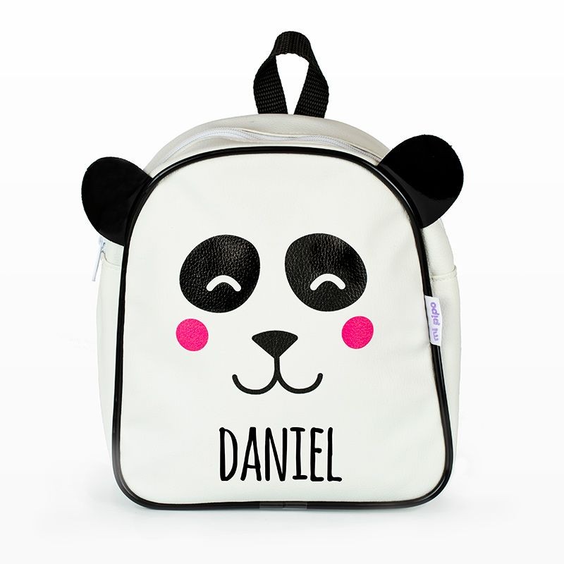 Personalisierter weißer Panda-Zoo-Rucksack