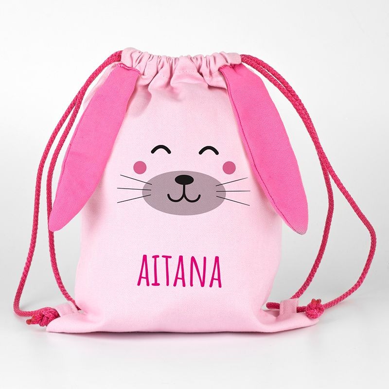 Borsone personalizzato Pink Bunny Zoo