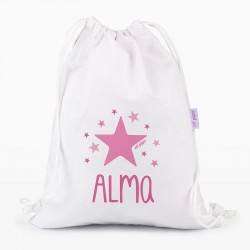 Personalizzato Pink Star Canvas Medium Petate, colore da... 2