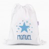 Petate Medium Lona Estrella Azul personalizado BLANCO