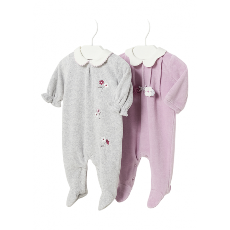 Pijamas en velours bébé MAYORAL Couleur violette