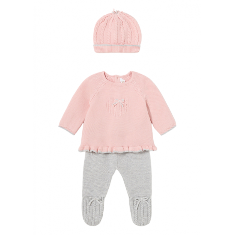 Conjunto Polaina Tricot y Gorro MAYORAL Rosa