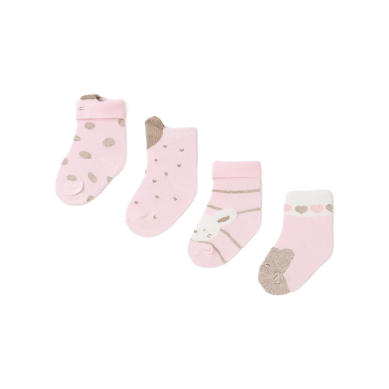 Set 4 Pares Calcetines Bebé MAYORAL Color Rosa