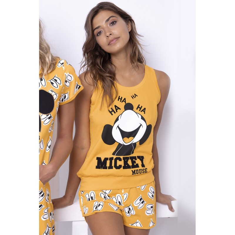 Pijama Mujer Verano DISNEY Mickey Mouse Color Amarillo