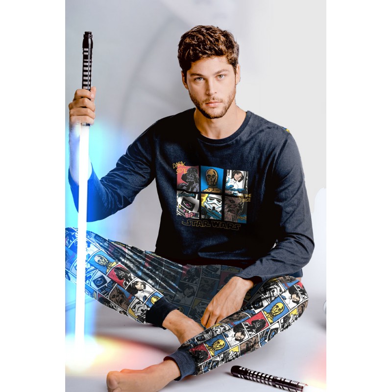 Herren-Winterpyjama STAR WARS Marengo